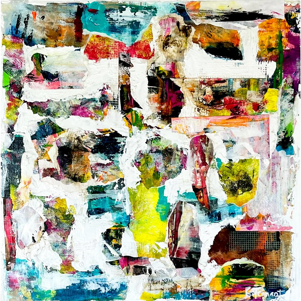Kaleidoscope of Colour Original Mixed Media Collage Art — Kathleen